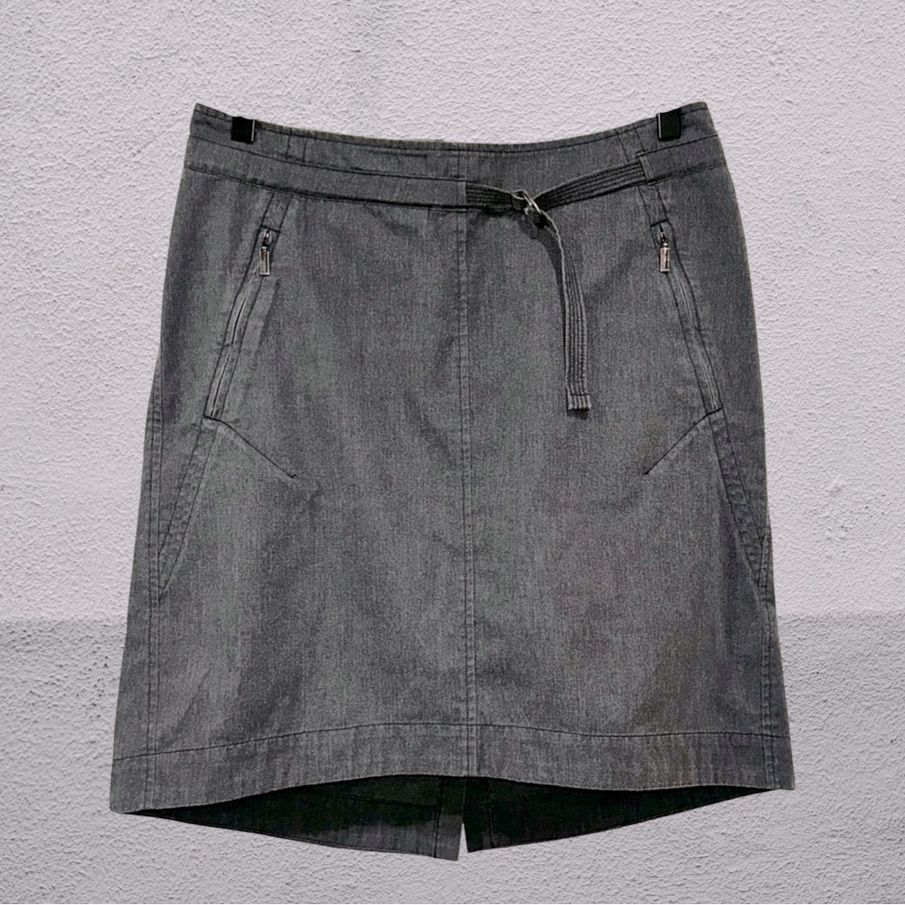 Nau Split Back Adjustable Waist Skirt - Slate, 10